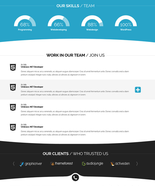 Icon, list, header sample site